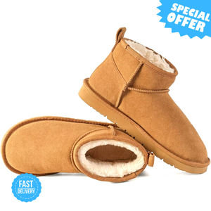 BRAND NEW OOW Ankle Boots - Genuine Suede, Cozy Memory Foam